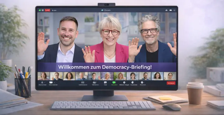Die Aufzeichnung des DEMOCRACY Briefings