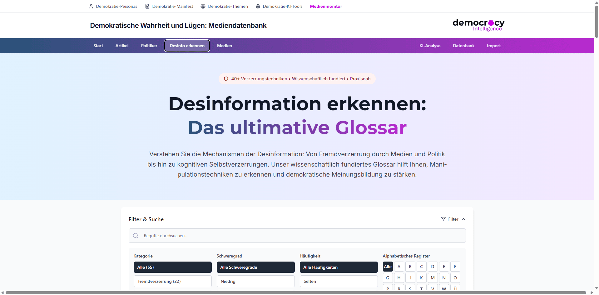 Glossar Desinformation